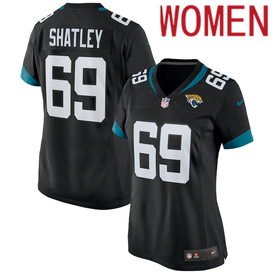 Cheap Women Jacksonville Jaguars 69 Tyler Shatley Nike Black Game NFL Jersey